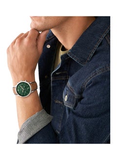 FOSSIL Men's Chronograph Round Shape Leather Wrist Watch - FS5963 - 44 mm  - Image 4