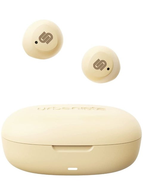 Lisbon Wireless Earbuds Bluetooth 5.2 Enhanced Small Touch Controls 27 Hr Playtime USB C Fast Charging Case IPX Sweatproof For Running Sports Vanilla Cream