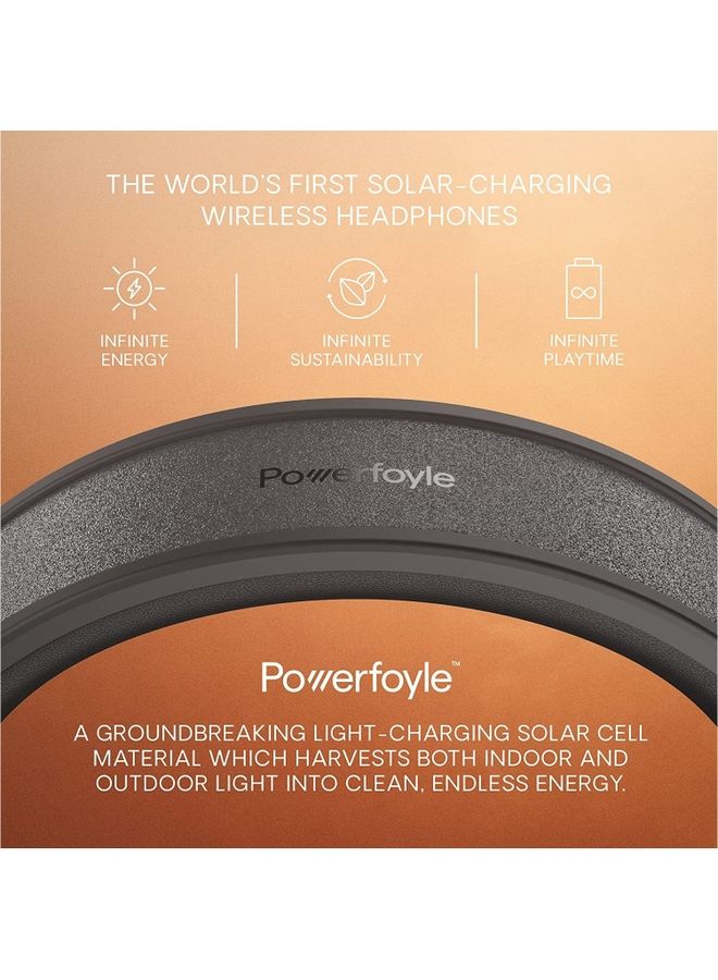 Urbanista Los Angeles Solar Powered Active Noise Cancelling Headphones With Infinite Playtime Powerfoyle Self Charging Wireless Over Ear Bluetooth 5.0 Earphones On Ear Detection Midnight Black  - Image 2