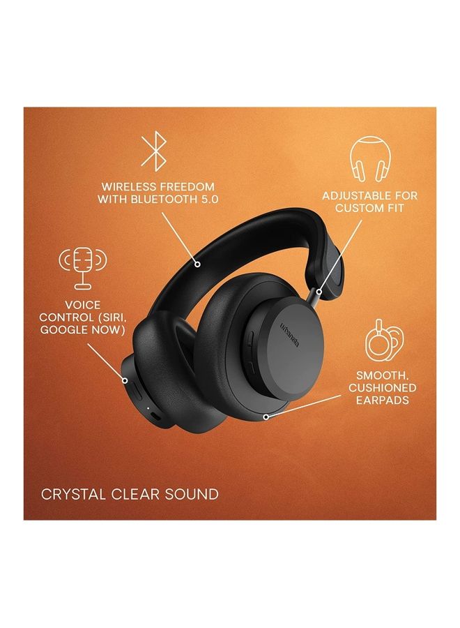 Urbanista Los Angeles Solar Powered Active Noise Cancelling Headphones With Infinite Playtime Powerfoyle Self Charging Wireless Over Ear Bluetooth 5.0 Earphones On Ear Detection Midnight Black  - Image 4