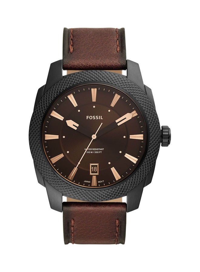 FOSSIL Men's Analog Round Shape Leather Wrist Watch - FS5972 - 49 mm  - Image 1