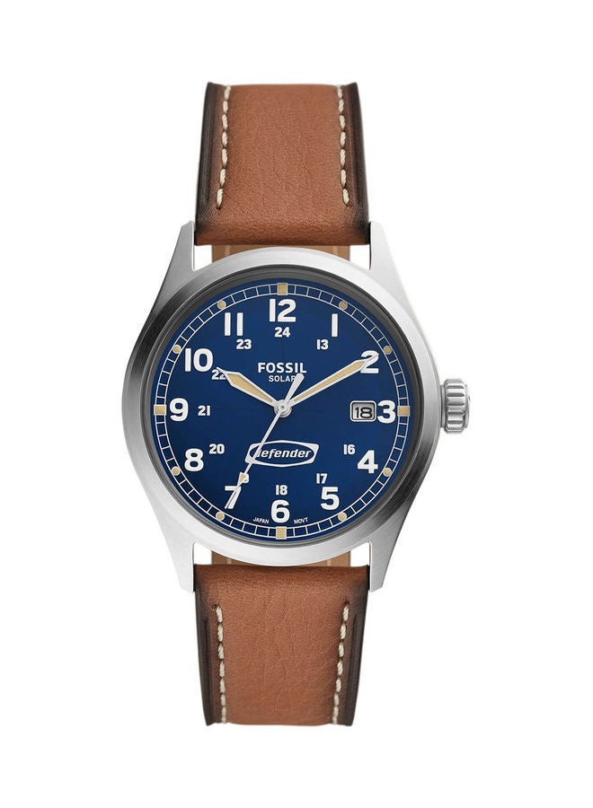 FOSSIL Men's Analog Round Shape Leather Wrist Watch - FS5975 - 40 mm - Image 1