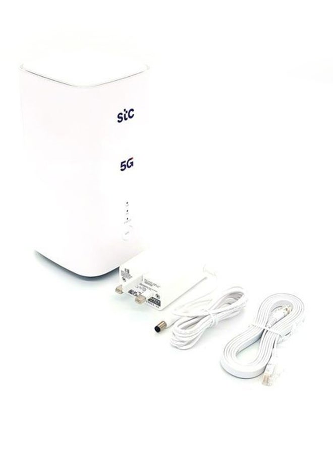 STC - 5G CPE 5 Router - Latest Version of STC SuperSpeed WiFi 6 - Download Speed Up to 3600Mbps "Support All Networks" H155-381 | White - Image 1