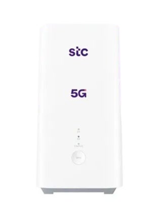 STC 5G CPE 5 Router - Latest Version of STC SuperSpeed WiFi 6 - Download Speed Up to 3600Mbps - H155-381 - Nano SIM, Support Only STC Network White - v1678898447/N53391433A_1