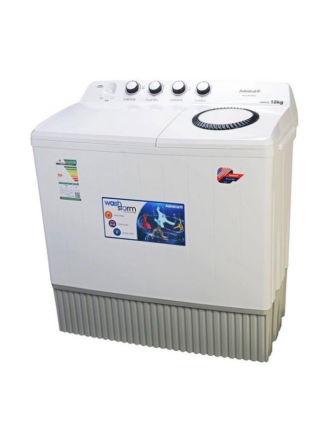 Admiral Twin Tub Washing Machine Semi Automatic 18 kg ADTT20KUWCQ White - Image 1