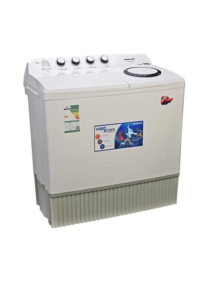 Admiral Twin Tub Washing Machine Semi Automatic 18 kg ADTT20KUWCQ White - Image 2