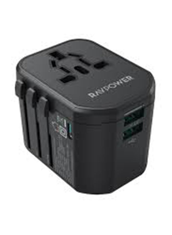 RAVPOWER 3-Port Pioneer Travel Charger Global Version PD 20W Black  - Image 2