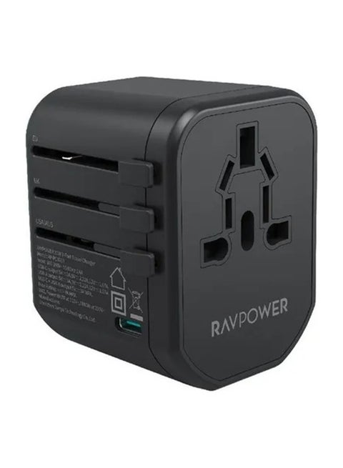 3-Port Pioneer Travel Charger Global Version PD 20W Black