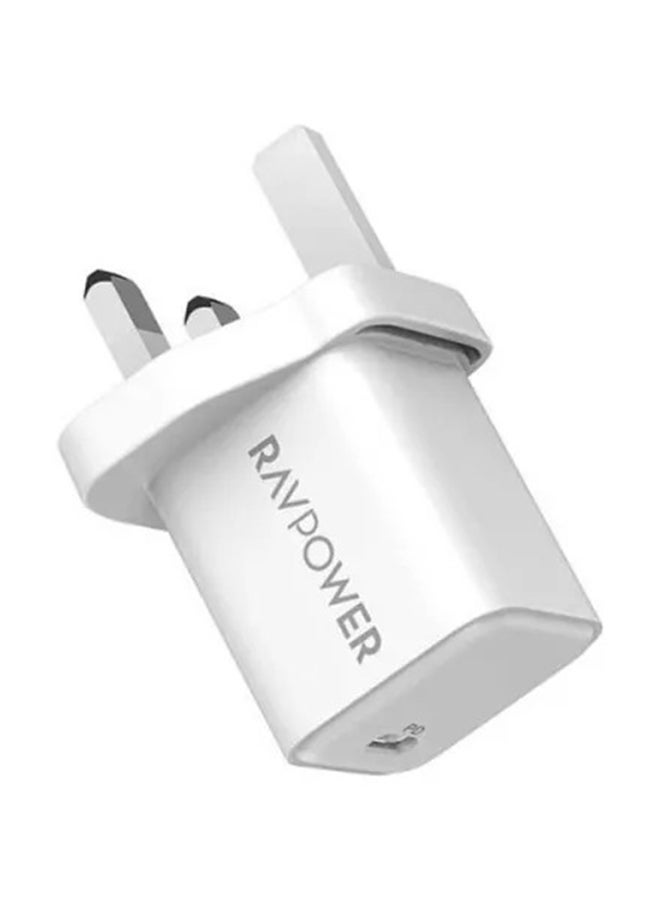 RAVPOWER Wall Charger 1C PD 20W White  - Image 3