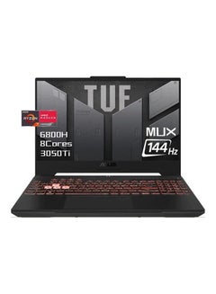 ASUS TUF Gaming A15 (Upgraded Version) Laptop With 15.6-Inch Display, AMD Ryzen 7-6800H Processor/16GB RAM/1TB SSD/4GB â€ŽNVIDIA GeForce RTX 3050 Ti Graphics Card/Windows 11 With HDMI Cable English Black  - Image 1