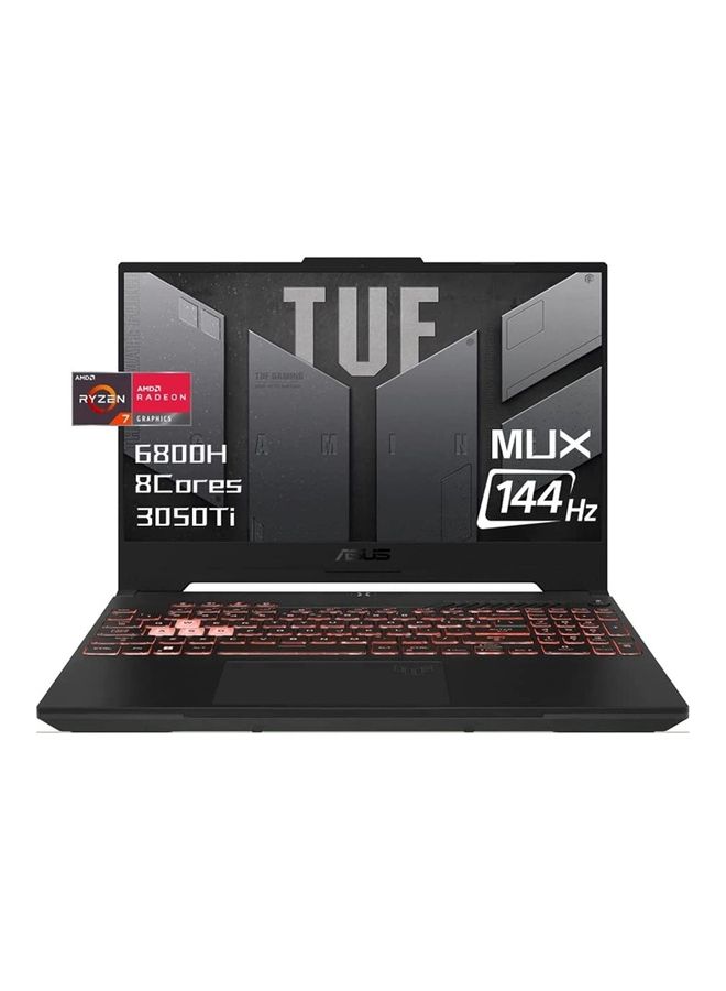 ASUS - TUF Gaming A15 (Upgraded Version) Laptop With 15.6-Inch Display, AMD Ryzen 7-6800H Processor/16GB RAM/1TB SSD/4GB â€ŽNVIDIA GeForce RTX 3050 Ti Graphics Card/Windows 11 With HDMI Cable English Black - Image 1
