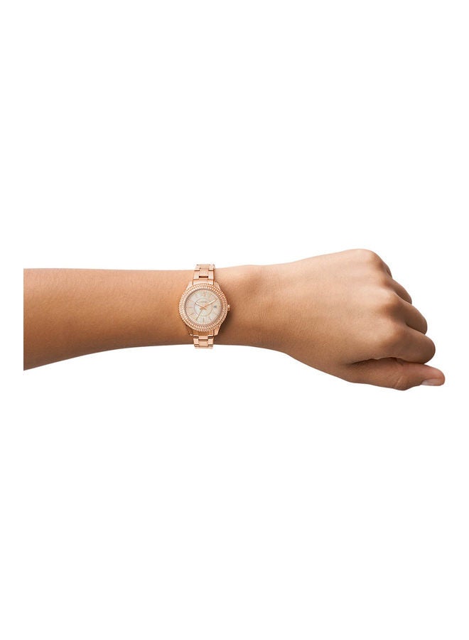 FOSSIL Women's Analog Round Shape Stainless Steel Wrist Watch - ES5136 - 30 mm  - Image 4