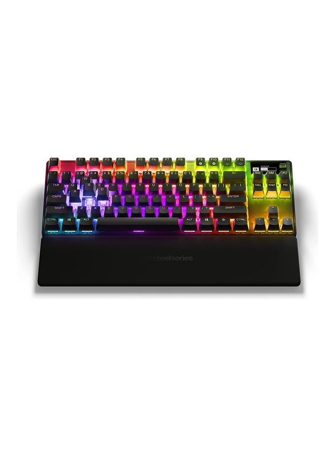 steelseries - Apex Pro TKL Wireless Mechanical Keyboard (2023) - OmniPoint 2.0 Adjustable HyperMagnetic Switches, 40-Level Per-Key Actuation, 0.7ms Response Time, RGB Backlighting, OLED Smart Display, 2.4GHz & Bluetooth Wireless, USB-C, Full Key Programmability, English Layout, Black | 64865 - Image 1