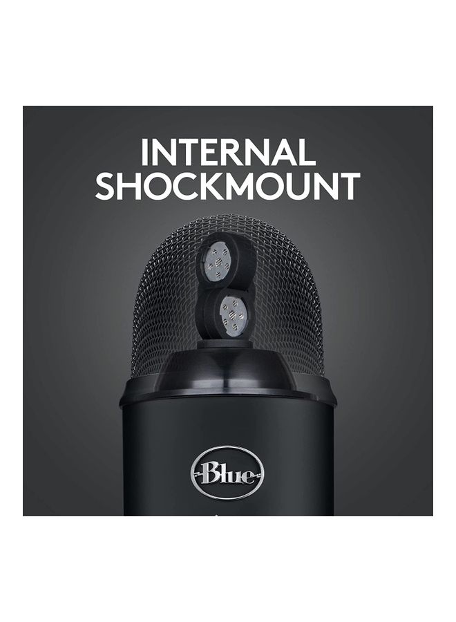 Logitech - Blue Yeti Game Streaming USB Condenser Microphone Kit With Voice Exclusive Stream Labs Themes Custom Pop Filter 988-000521 Black - Image 1