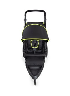 hauck Runner Black Neon Robust All Terrain Buggy Xl Pneumatic Air Wheels, Jogging And Running Style Pushchair With Raincover  - Image 3