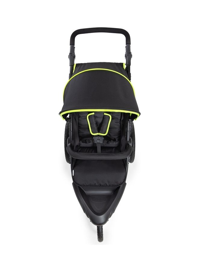 hauck - Runner Black Neon Robust All Terrain Buggy Xl Pneumatic Air Wheels, Jogging And Running Style Pushchair With Raincover - Image 1