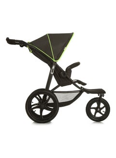 hauck Runner Black Neon Robust All Terrain Buggy Xl Pneumatic Air Wheels, Jogging And Running Style Pushchair With Raincover  - Image 5