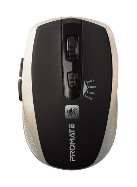 Silent Wireless Mouse Ergonomic Click Optical 2.4GHz Cordless Mice With Adjustable 1600DPI USB Nano Receiver And 10m Working Distance For Laptops Computer iMac Gold