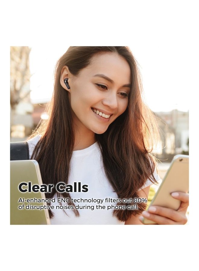 SoundPEATS Life Wireless Earbuds Active Noise Cancelling BT V5.2 With 4 Mic 12mm Driver AI ENC For Clear Calls ANC Earphones Black  - Image 4