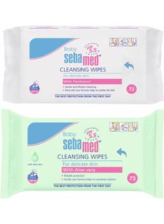 Sebamed 144 Piece Baby Wet Wipes And Baby Wipes With Aloe Vera  - Image 1