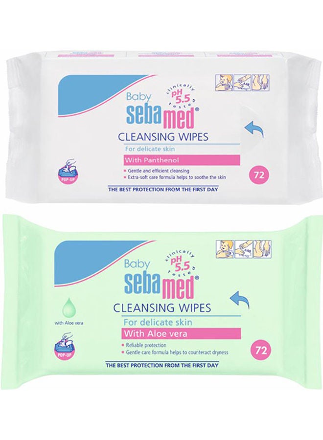 Sebamed 144 Piece Baby Wet Wipes And Baby Wipes With Aloe Vera - Image 1