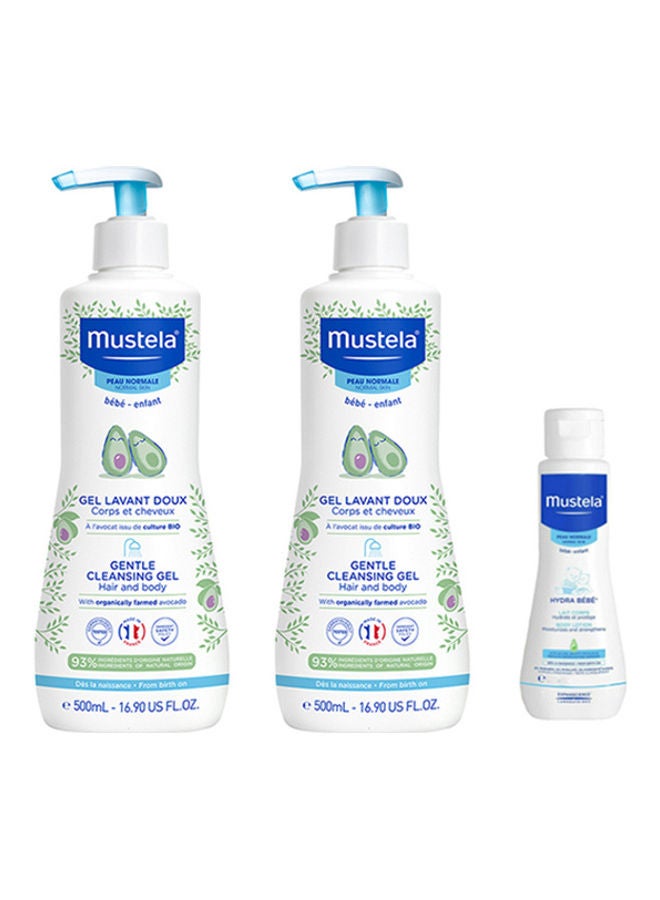 Mustela Pack Of 2 Gentle Baby Cleansing Gel 500Ml + Moisturising Body Lotion 50Ml (free) - Image 1