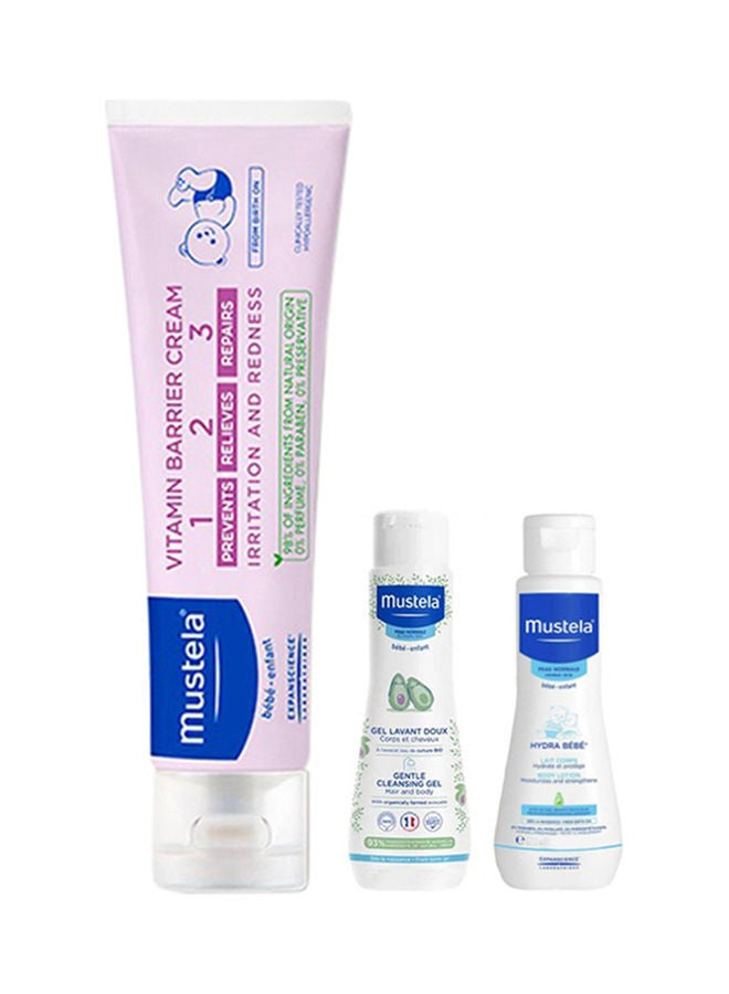 Mustela Vitamin 1,2,3 Barrier Baby Cream 50Ml + Cleansing Gel 50Ml (free) + Moisturising Body Lotion 50Ml (free) - Image 1