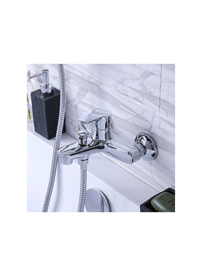 ميلانو خلاط دش دالاس مع طقم استحمام فضي Standard - Image 3