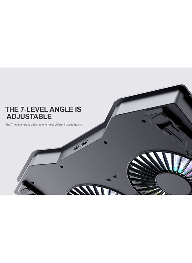 HAVIT F2072-BK GAMING Super  COOLING PAD -Notebook Cooler for Desktop and Laptop Use, Laptop Fan Stand 8 Adjustable Heights