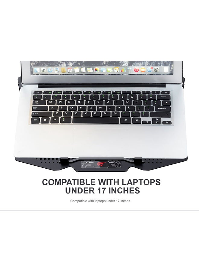 havit HAVIT F2072-BK GAMING Super  COOLING PAD -Notebook Cooler for Desktop and Laptop Use, Laptop Fan Stand 8 Adjustable Heights  - Image 2