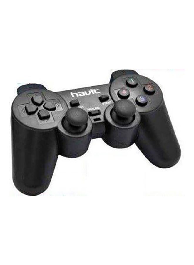 HAVIT HV-G69 USB Wired Vibration Game Pad Remote Joystick with Plug and Play support for all PC Games, Black