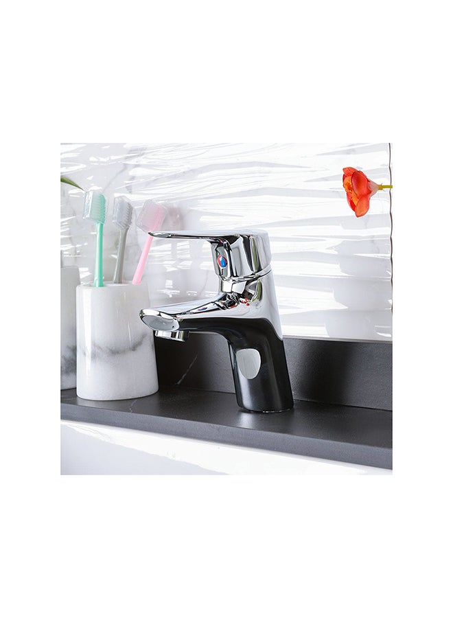 ميلانو خلاط مغسلة براتو مع مصفاة لإزالة الأوساخ فضي Standard - Image 2