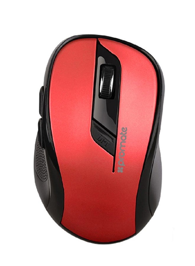 بروميت ماوس ضوئي لاسلكي بجهاز استقبال نانو USB أحمر وأسود - Image 5