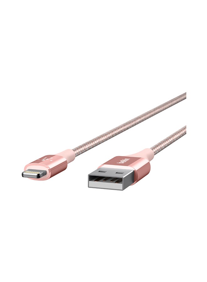 belkin - Mixit Duratek Lightning Cable To USB A Cable - MFI-Certified iPhone Charger Cable, Apple Cable For iPhone 15, 14, 13, 12, 11, Pro, Pro Max Plus, Airpods And More (4Ft/1.2M) Rose Gold - Image 1