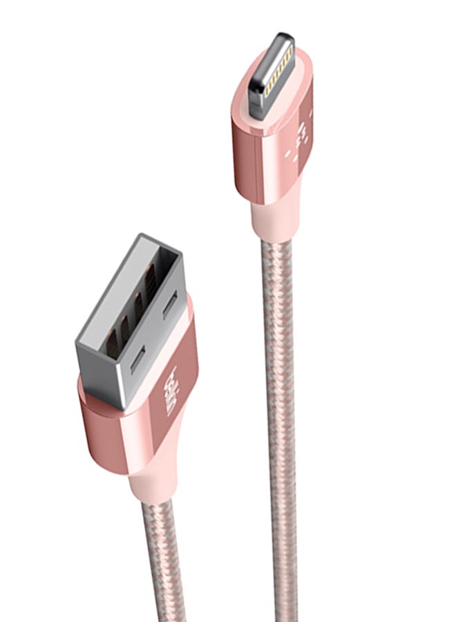 belkin - Mixit Duratek Lightning Cable To USB A Cable - MFI-Certified iPhone Charger Cable, Apple Cable For iPhone 15, 14, 13, 12, 11, Pro, Pro Max Plus, Airpods And More (4Ft/1.2M) Rose Gold - Image 1