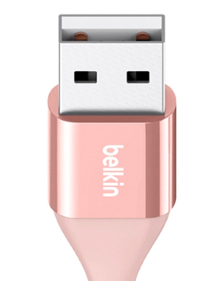 belkin - Mixit Duratek Lightning Cable To USB A Cable - MFI-Certified iPhone Charger Cable, Apple Cable For iPhone 15, 14, 13, 12, 11, Pro, Pro Max Plus, Airpods And More (4Ft/1.2M) Rose Gold - Image 1