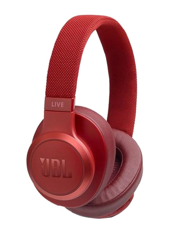 JBL - Live 500BT Bluetooth Wireless Over-Ear Headphone Red - Image 1
