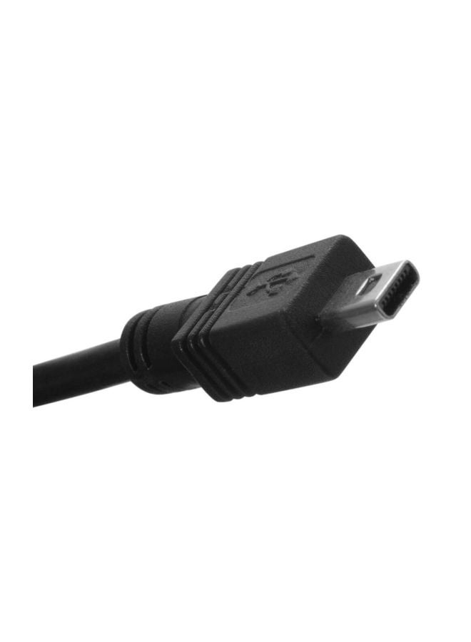 USB Mini Oval 8 Pin Connector Black