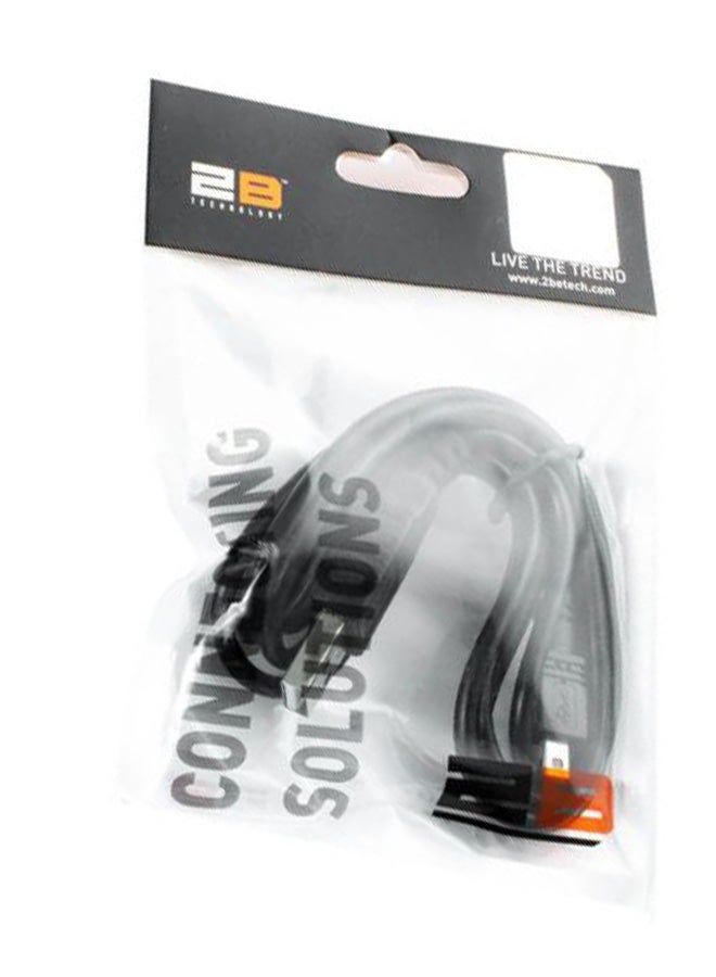 USB Mini Oval 8 Pin Connector Black