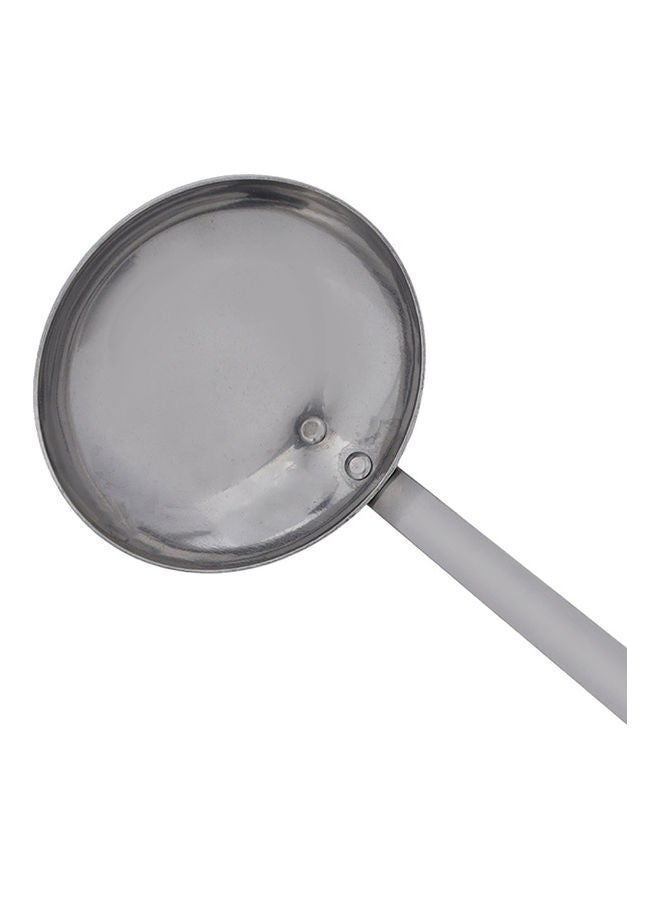 Royalford Soup Ladle, Stainless Steel with Wooden Handle, RF10658 | Stew Serving Spoon with Long Heat-Resistant Handle | Modern Design Sauce Spoon Silver/Brown 18cm - Image 2