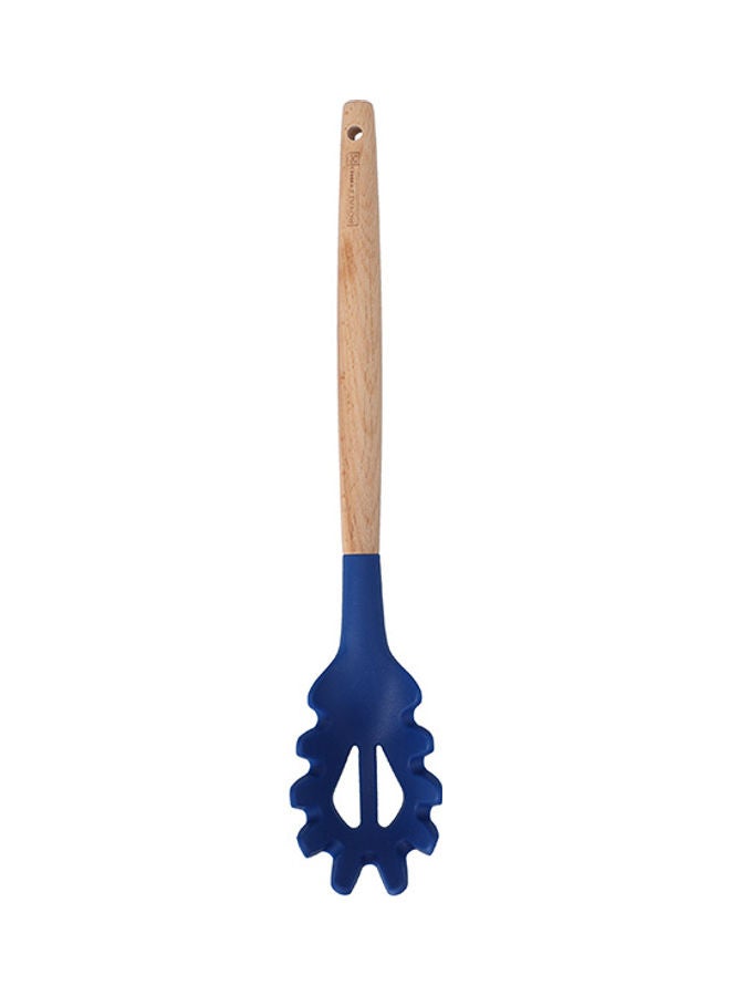Royalford - Silicon Spaghetti Server, Multi Pasta Server, RF10647 | Handle with Measurement Holes for Cooking and Serving Spaghetti | Heat Resistant Non-Stick Spaghetti Spoon Blue - Image 1