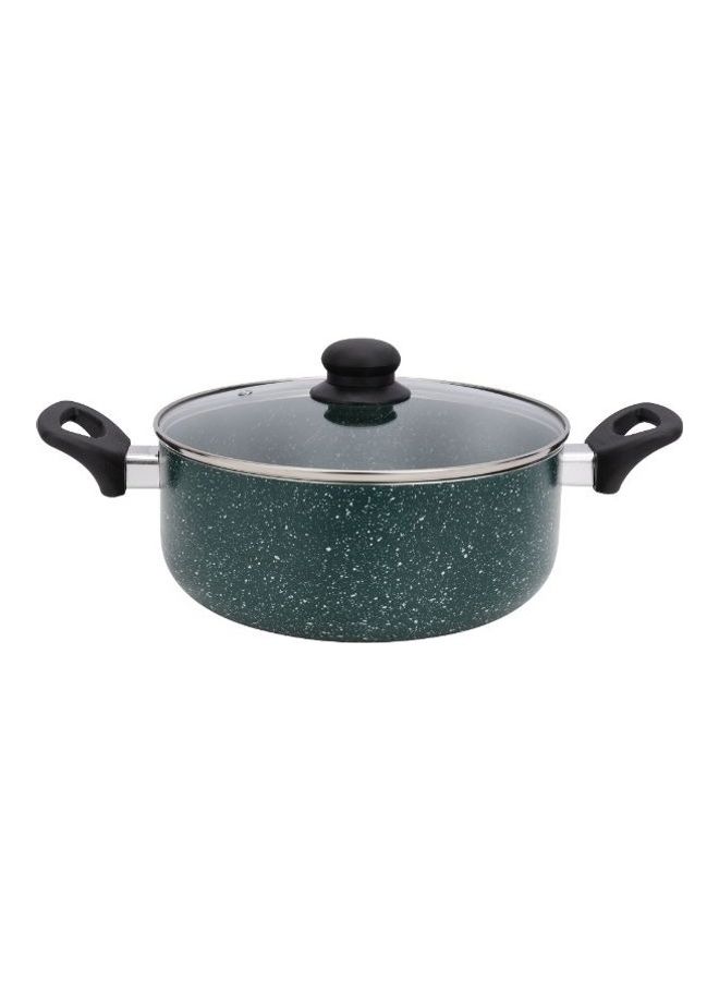 Royalford 6 Piece Granite Cookware Set Induction Compatible With Glass Lid Green 38x36x28cm  - Image 2
