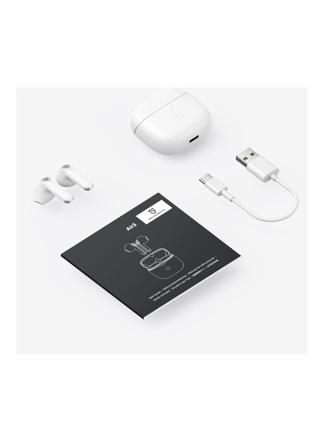 SoundPEATS - Bluetooth V5.2 Earphones Air3 Wireless Earbuds With Qualcomm QCC3040 AptX-Adaptive 4-Mic CVC 8.0 Noise Cancellation TrueWireless Mirroring Tech Game Mode In-Ear Detection White - Image 1