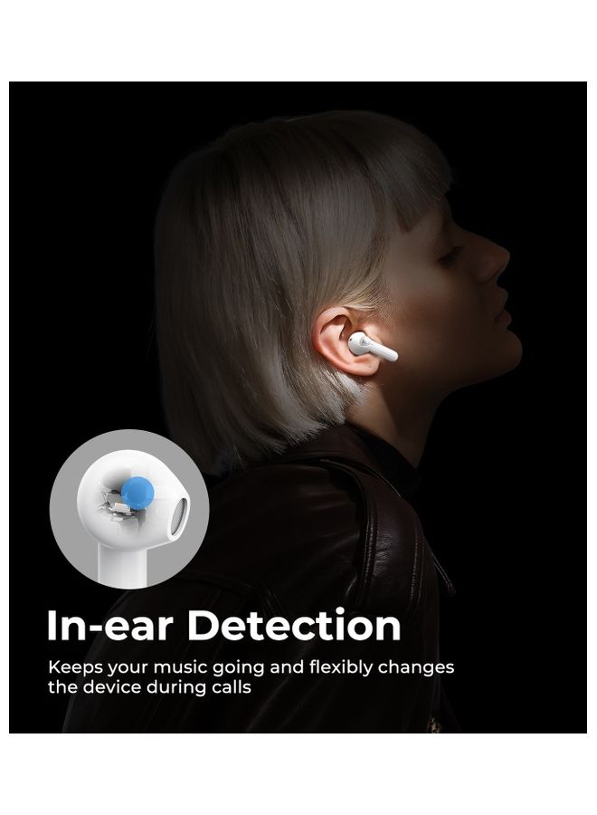 SoundPEATS - Bluetooth V5.2 Earphones Air3 Wireless Earbuds With Qualcomm QCC3040 AptX-Adaptive 4-Mic CVC 8.0 Noise Cancellation TrueWireless Mirroring Tech Game Mode In-Ear Detection White - Image 1