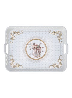 Royalford Premium Plasticware Rectangular Breakfast Cereal Tray Assorted Colour 51x38cm  - Image 1
