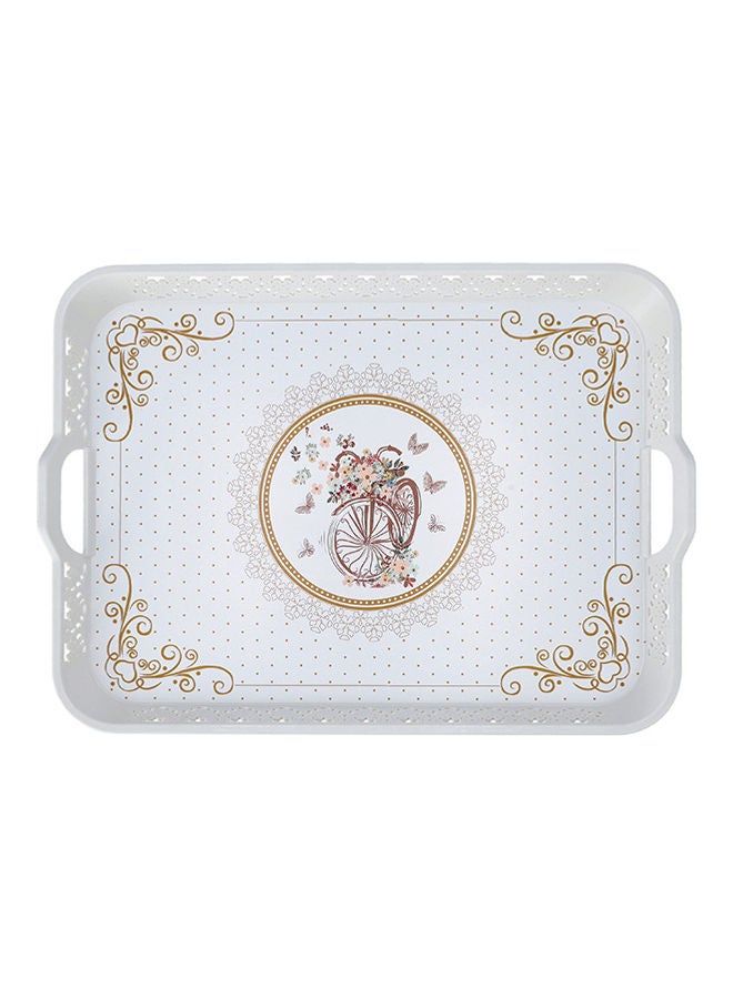 Royalford - Premium Plasticware Rectangular Breakfast Cereal Tray Assorted Colour 51x38cm - Image 1