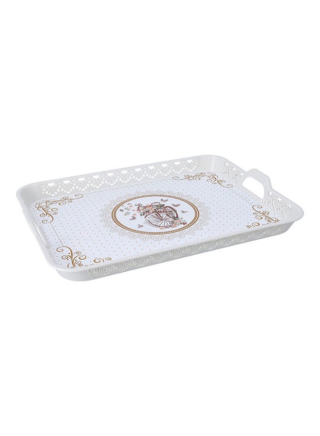 Royalford - Premium Plasticware Rectangular Breakfast Cereal Tray Assorted Colour 51x38cm - Image 1
