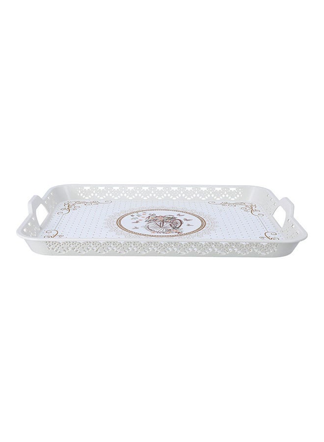 Royalford - Premium Plasticware Rectangular Breakfast Cereal Tray Assorted Colour 51x38cm - Image 1