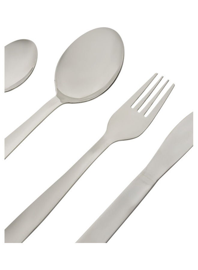 Royalford 24-Piece Stainless Steel Dinning Set Includes Table Knife, Teaspoon, Table Spoon And Table Fork Silver 5.2x13.2x23cm - Image 2