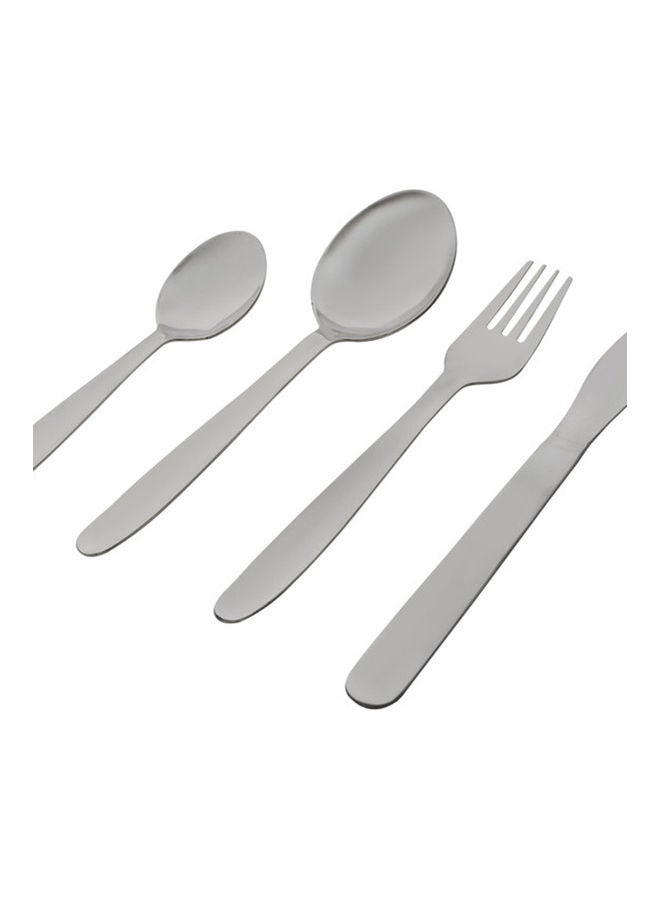 Royalford 24-Piece Stainless Steel Dinning Set Includes Table Knife, Teaspoon, Table Spoon And Table Fork Silver 5.2x13.2x23cm - Image 1